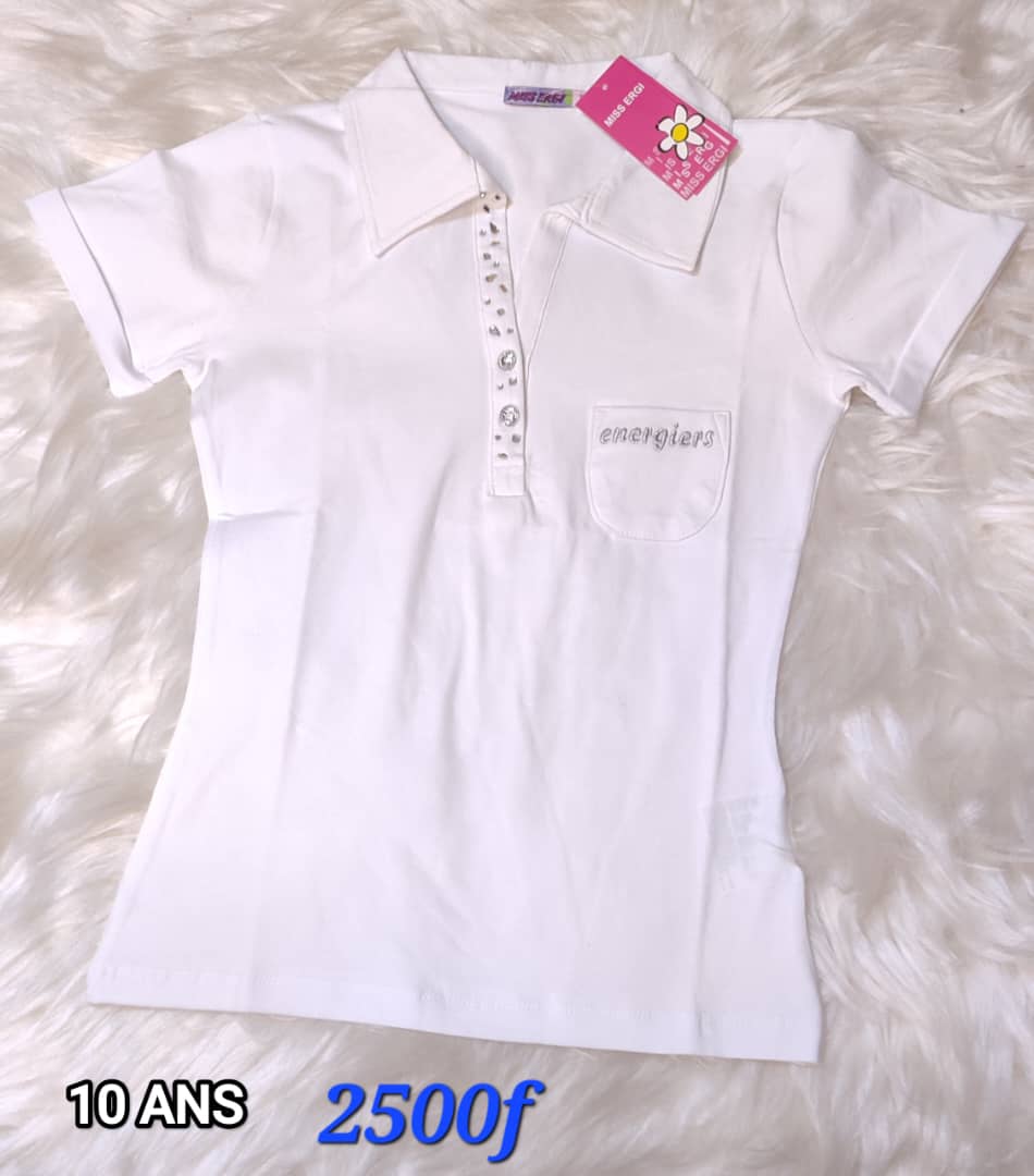 Polo Blanc Miss Ergi (10 ans)