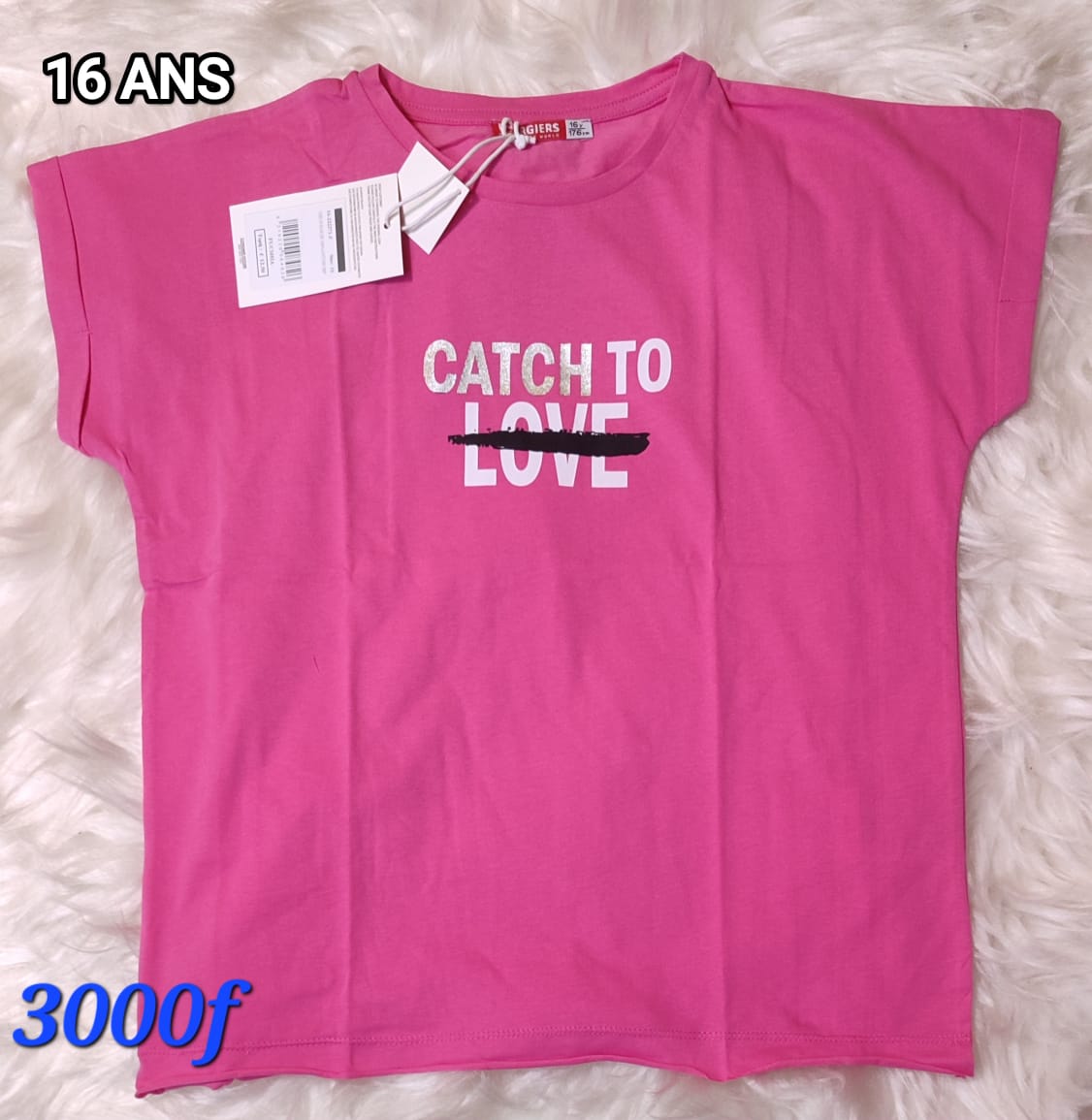 T-shirt Rose Catch To Love ( 16 ans)